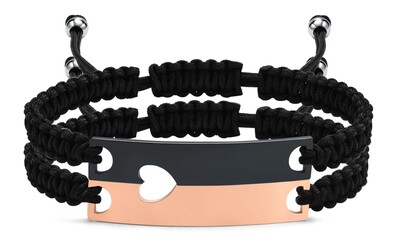 2 Stück • Partnerarmbänder (Schwarz+Rosegold) 2 Stück • Partnerarmbänder (Schwarz+Rosegold)