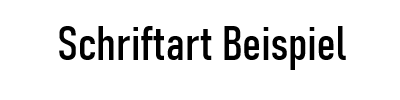 Schriftart BAHNSCHRIFT