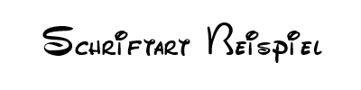 Schriftart DISNEY
