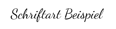 Schriftart DANCING SCRIPT