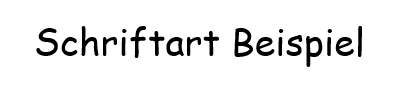 Schriftart COMIC SANS MS