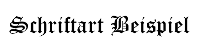 Schriftart OLD ENGLISH