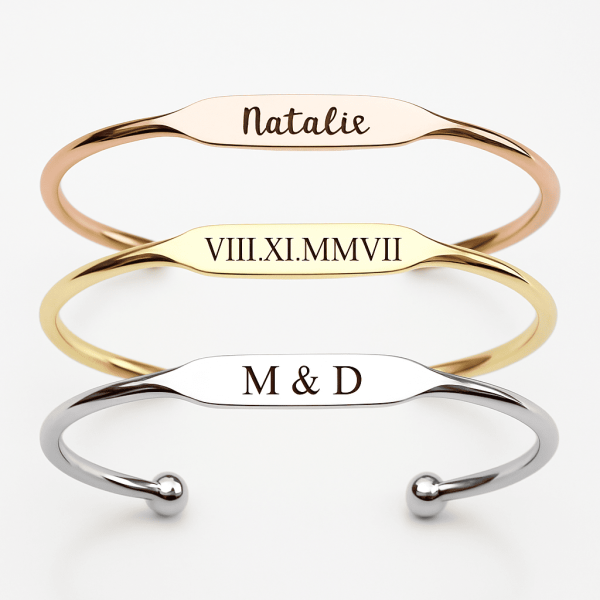 Armreif mit Gravur – personalisierter Schmuck mit Wunschtext