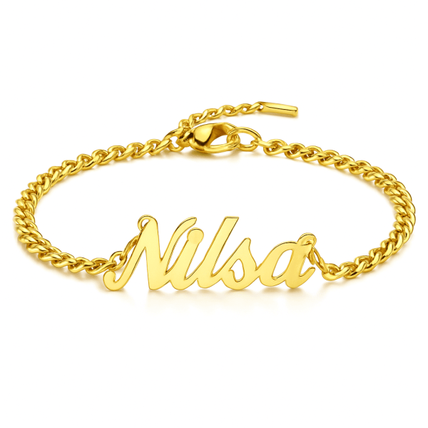 Personalisiertes Armband – Gliederarmband mit eigenem Namen