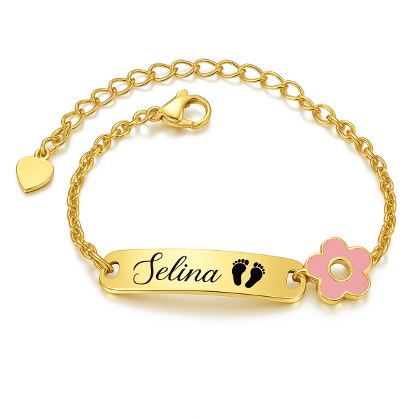 Gravur Kinderarmband – Armband mit Wunschtext personalisiert