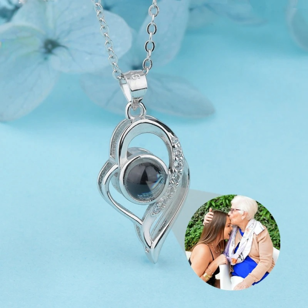 Damen Halskette Fotoprojektion - 925er Sterling Silber