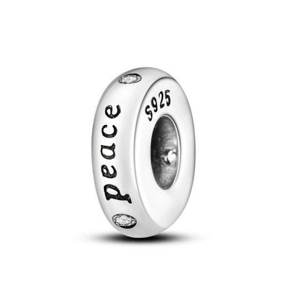 Anhänger mit Aufschrift „peace“ aus 925 Sterling Silber