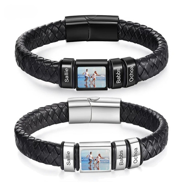 Lederarmband mit foto