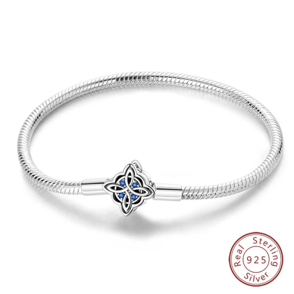 Silberarmband aus 925 Sterling Silber mit blauen Zirkonia Steinen