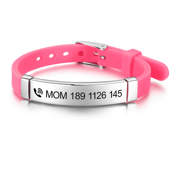 Personalisierbares Silikonarmband für Kinder – mit Wunschtext-Gravur