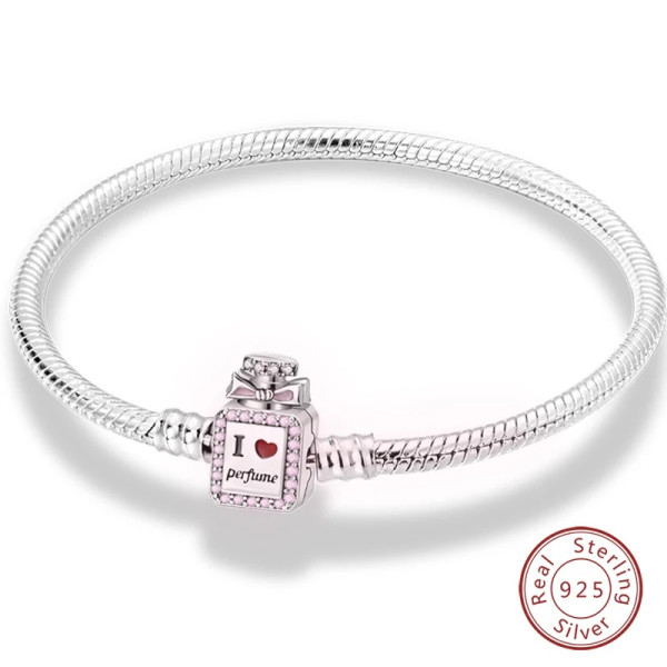 Silberarmband mit Parfüm-Anhänger