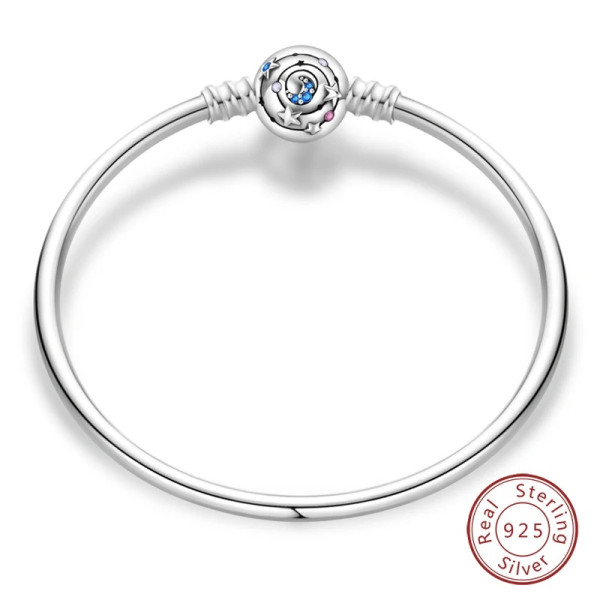 Kugel-Mond Silberarmband aus 925 Sterling Silber