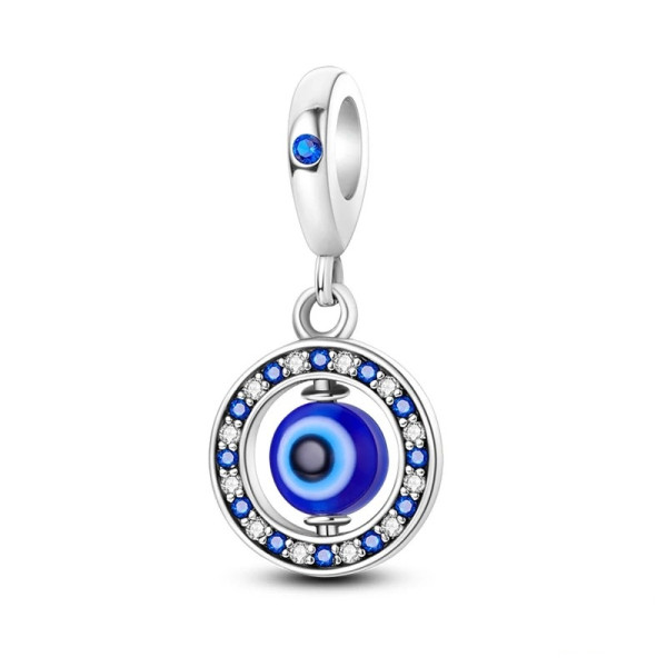 Auge-Anhänger mit blauem Zirkonia aus 925 Sterling Silber