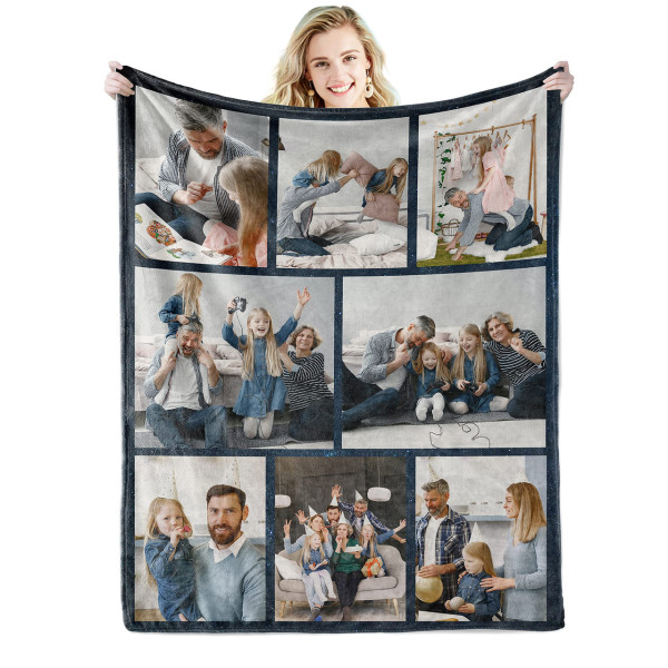 Fotodecke mit bedruckten Bildern - Fleecedecke