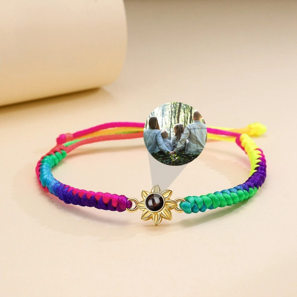 Blumen Stoffarmband mit Fotoprojektion