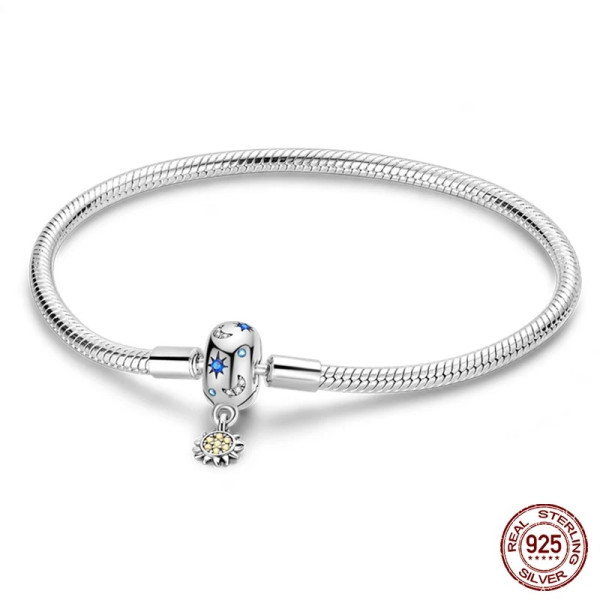 Silberarmband aus 925 Sterling Silber mit Sonnenanhänger