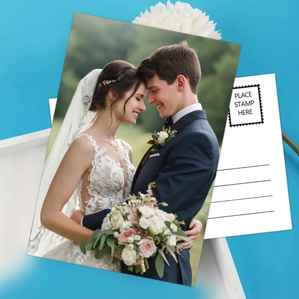 Personalisierte Postkarte mit eigenem Foto – Individuelle Fotopostkarte 10 × 14,5 cm mit Wunschbild