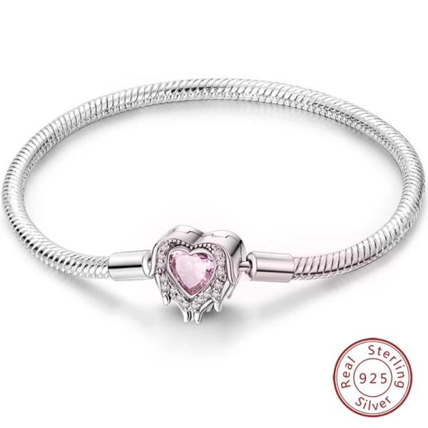 Silberarmband aus 925 Sterling Silber mit Zirkonia-Stein für Damen