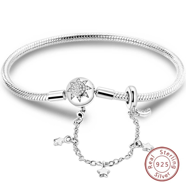 Silberarmband aus 925 Sterling Silber (Sonne) mit Zirkonia
