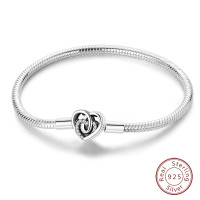 Silberarmband aus 925 Sterling Silber mit Herz-Zirkonia Silberarmband aus 925 Sterling Silber mit Herz-Zirkonia