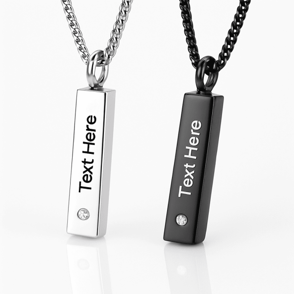 Mini-Urne Halskette – personalisierte Säulenkette mit Gravur