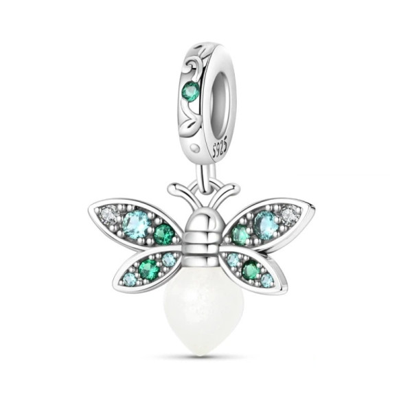 Glühwürmchen-Anhänger mit Zirkonia aus 925 Sterling Silber
