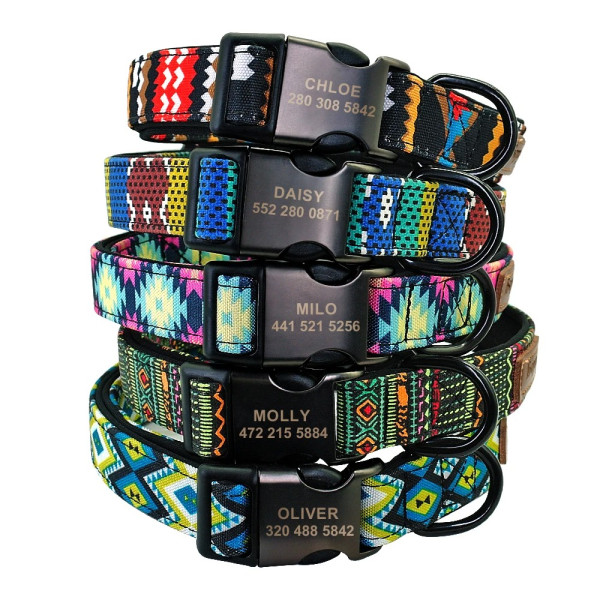 Graviertes Hundehalsband mit Namen & Nummer – Personalisiertes Halsband