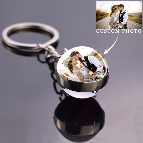 glaskugel mit foto