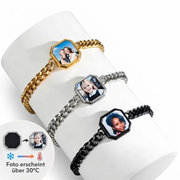 Personalisiertes Fotoarmband mit Wärme- & Reibungseffekt – Armband mit eigenem Bild