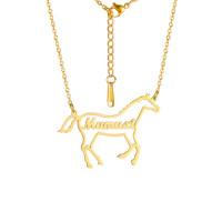 Pferde Namenskette personalisiert – Tier Kette mit eigenem Namen Pferde Namenskette personalisiert – Tier Kette mit eigenem Namen