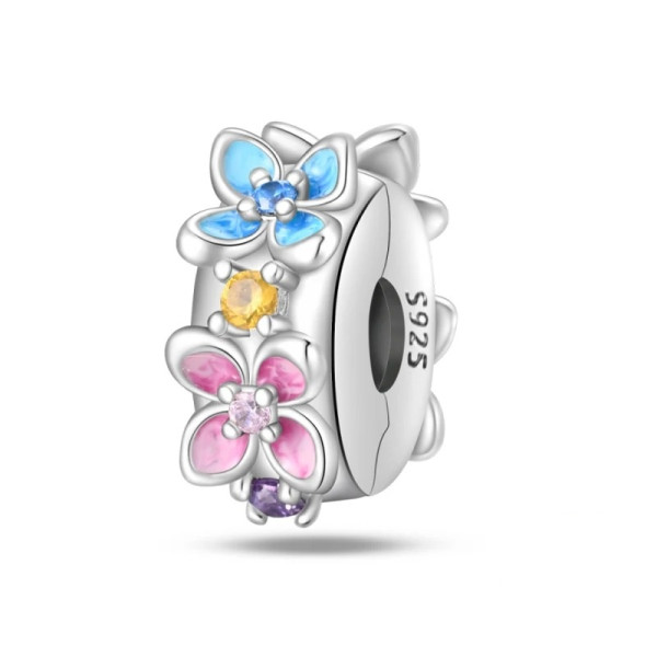 Blumen-Anhänger aus 925 Sterling Silber
