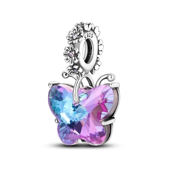 Schmetterling-Anhänger mit Zirkonia aus 925 Sterling Silber
