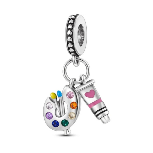 Maler-Anhänger aus 925 Sterling Silber