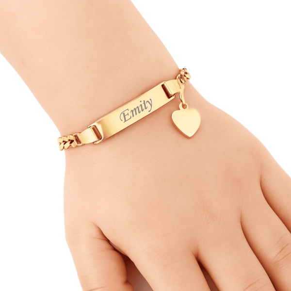 Herz Kinderarmband Gliederarmband mit Gravur