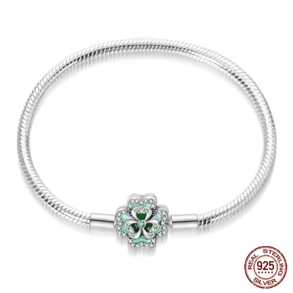 Silberarmband aus 925 Sterling Silber (Flocke) miit blauem Zirkonia