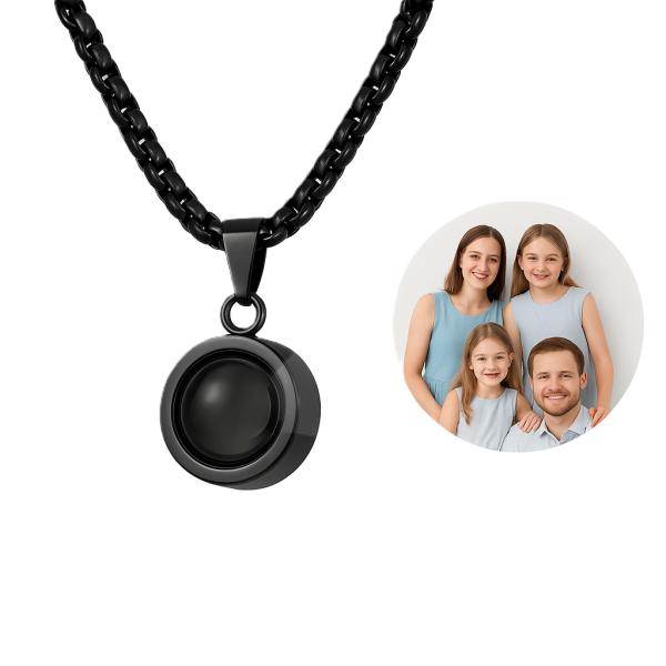 Halskette mit Fotoprojektion – Personalisierte Kette mit Foto