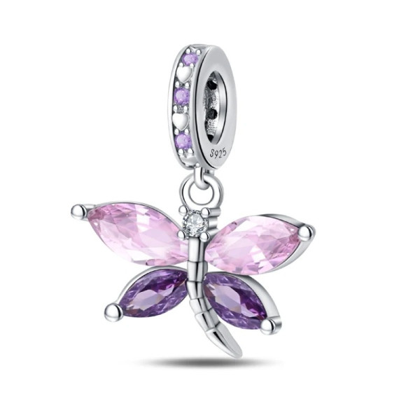 Schmetterling-Anhänger mit Zirkonia aus 925 Sterling Silber