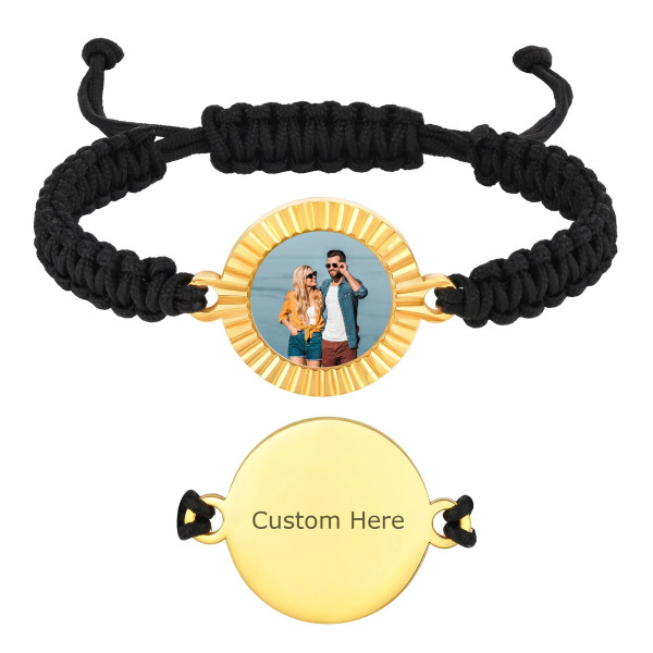 Stoffarmband mit eigenem Foto – Personalisiertes Fotoarmband
