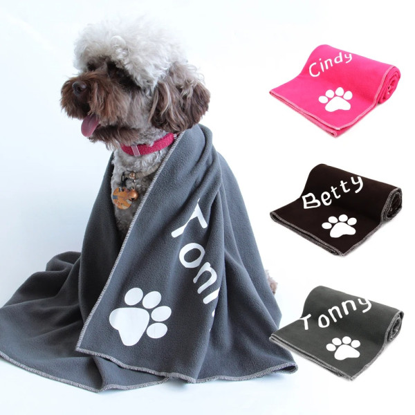 Haustier-Decke mit Namen – Personalisierte Decke für Hunde & Katzen