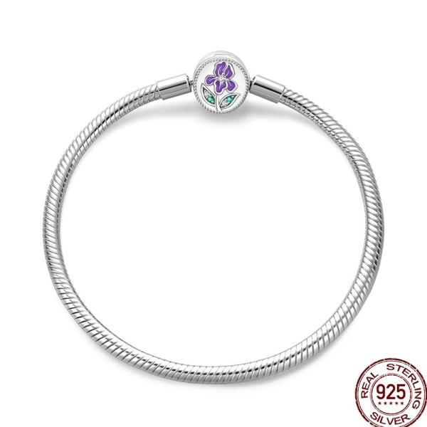 Silberarmband aus 925 Sterling Silber, Armband mit Rose-Zirkonia