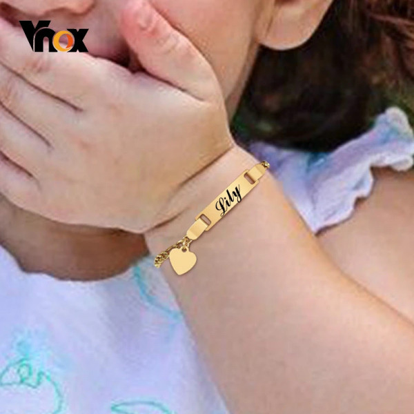 Herz Kinderarmband Gliederarmband mit Gravur