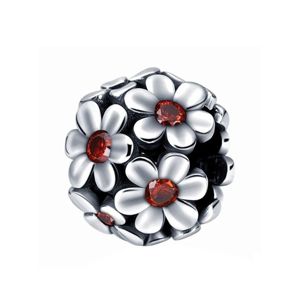 Runder Blumen-Anhänger aus 925 Sterling Silber