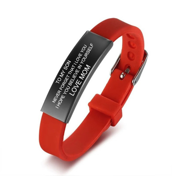 Personalisierbares Kinderarmband aus Silikon – mit Wunschtext & Symbol