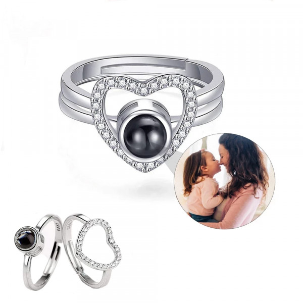 Herz-Ring mit Fotorojektion