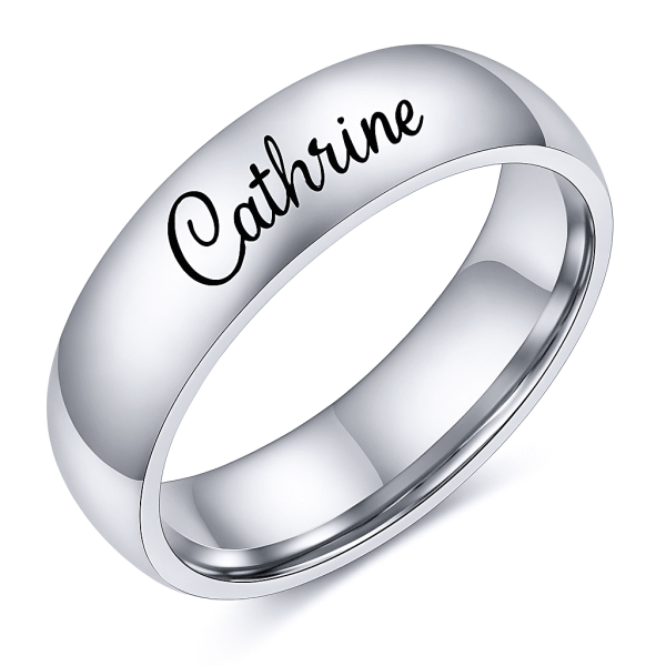 Personalisierter Edelstahlring – Gravur mit eigenem Text