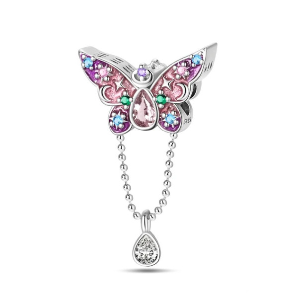 Schmetterling-Anhänger mit Kettenanänger aus 925 Sterling Silber
