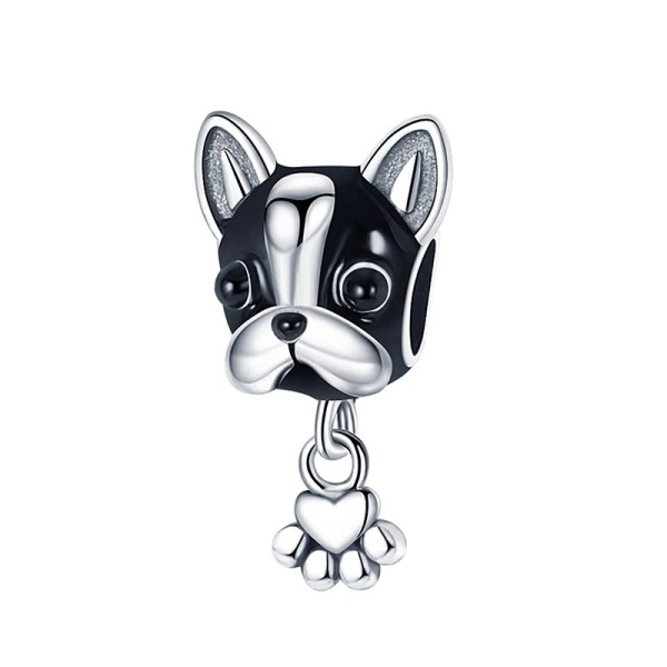 Hunde-Anhänger mit Pfote aus 925 Sterling Silber