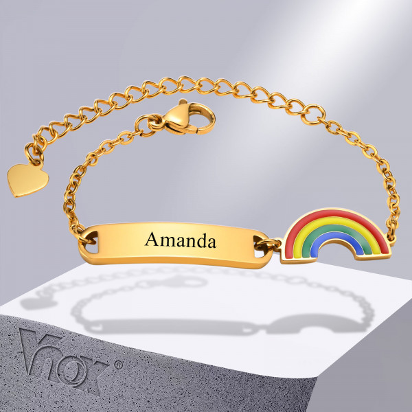 Personalisiertes Kinderarmband Textgravur