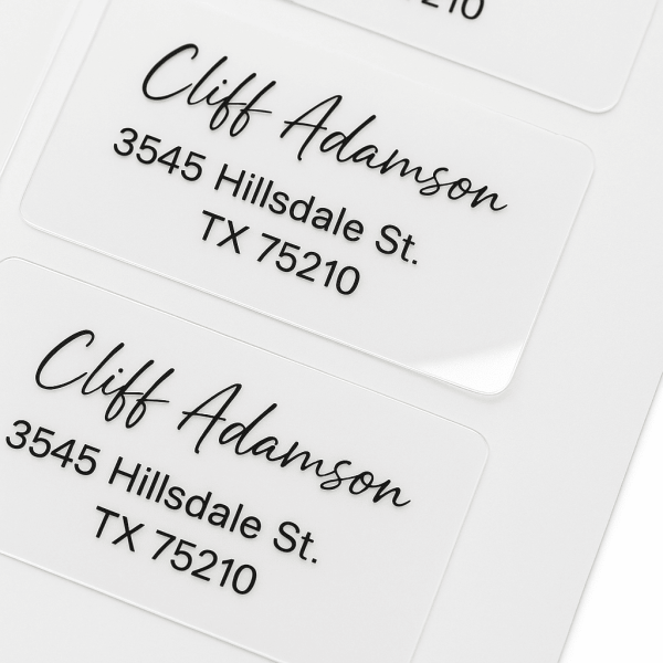 Adress-Aufkleber personalisieren – Sticker mit eigenem Wunschtext, Name, Adresse